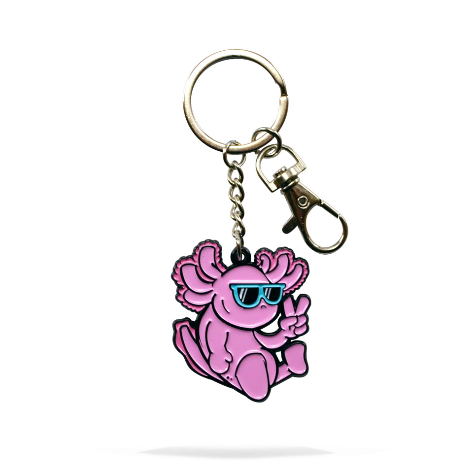 Axolotl Enamel Keychain