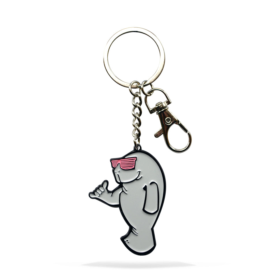 Manatee Enamel Keychain