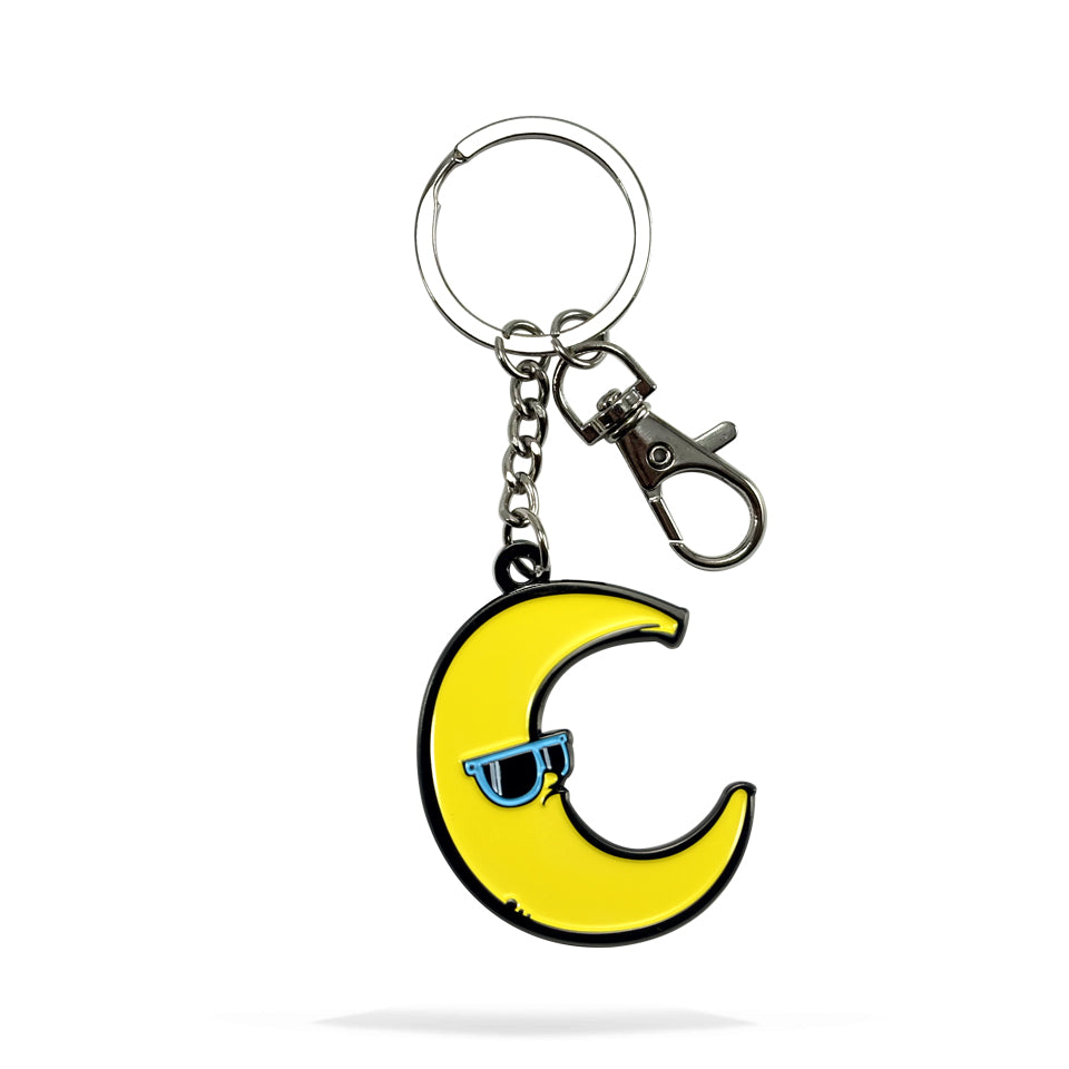 Moon Enamel Keychain