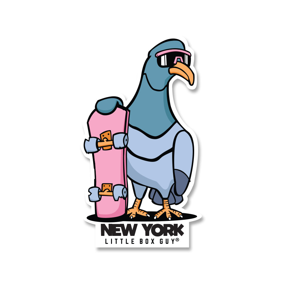 NYC Skater Pigeon Sticker