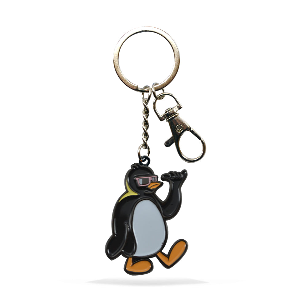 Penguin Enamel Keychain