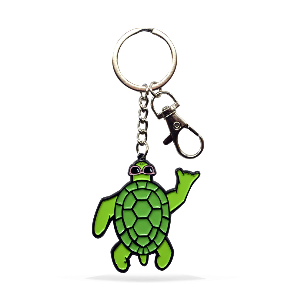 Shell Shaka Enamel Keychain