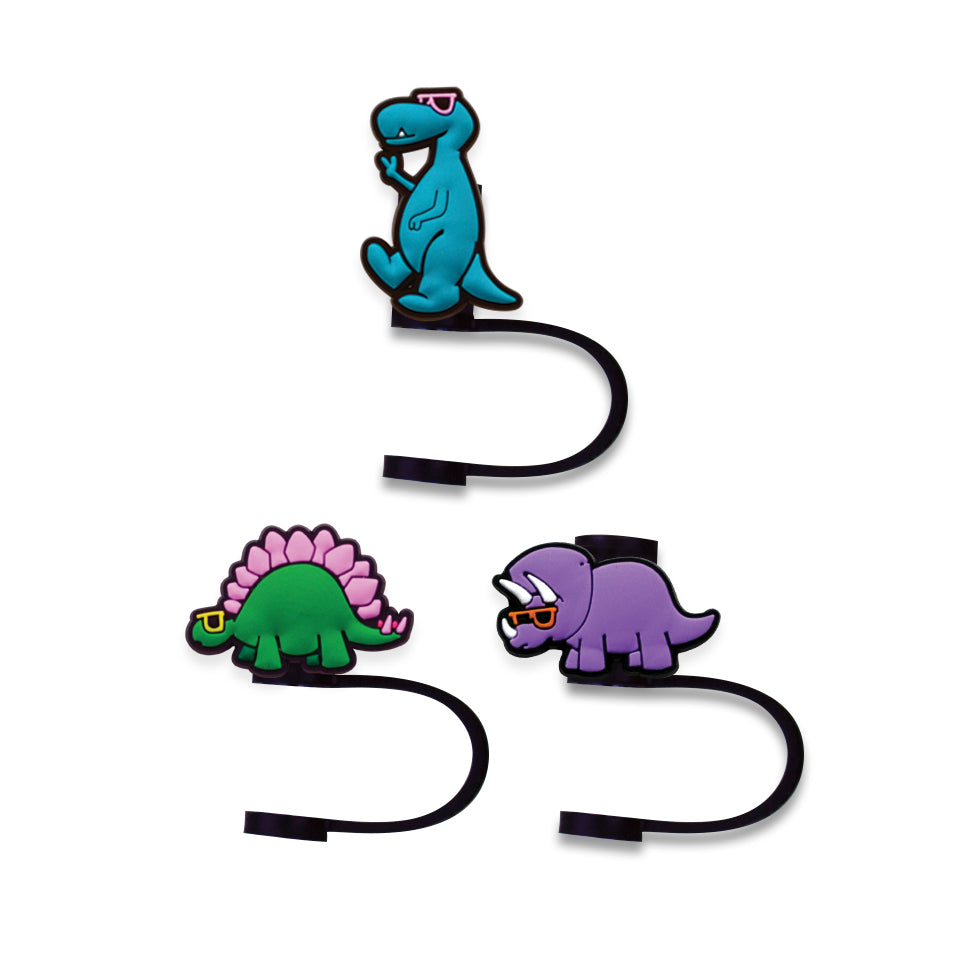 Dino Dudes Pack Straw Toppers