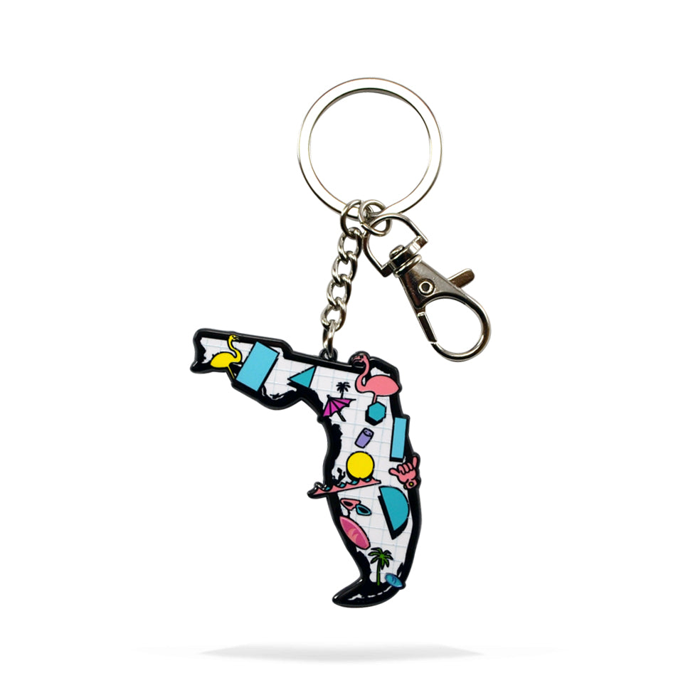 Florida Enamel Keychain