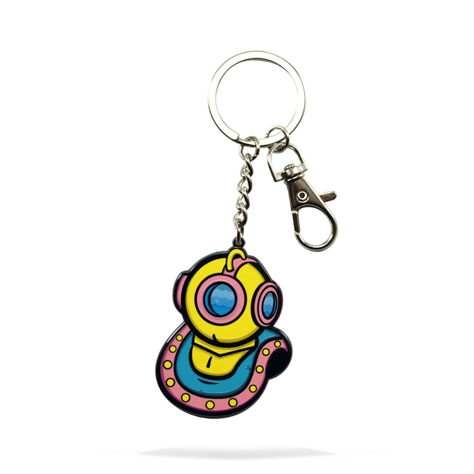 Scuba Enamel Keychain