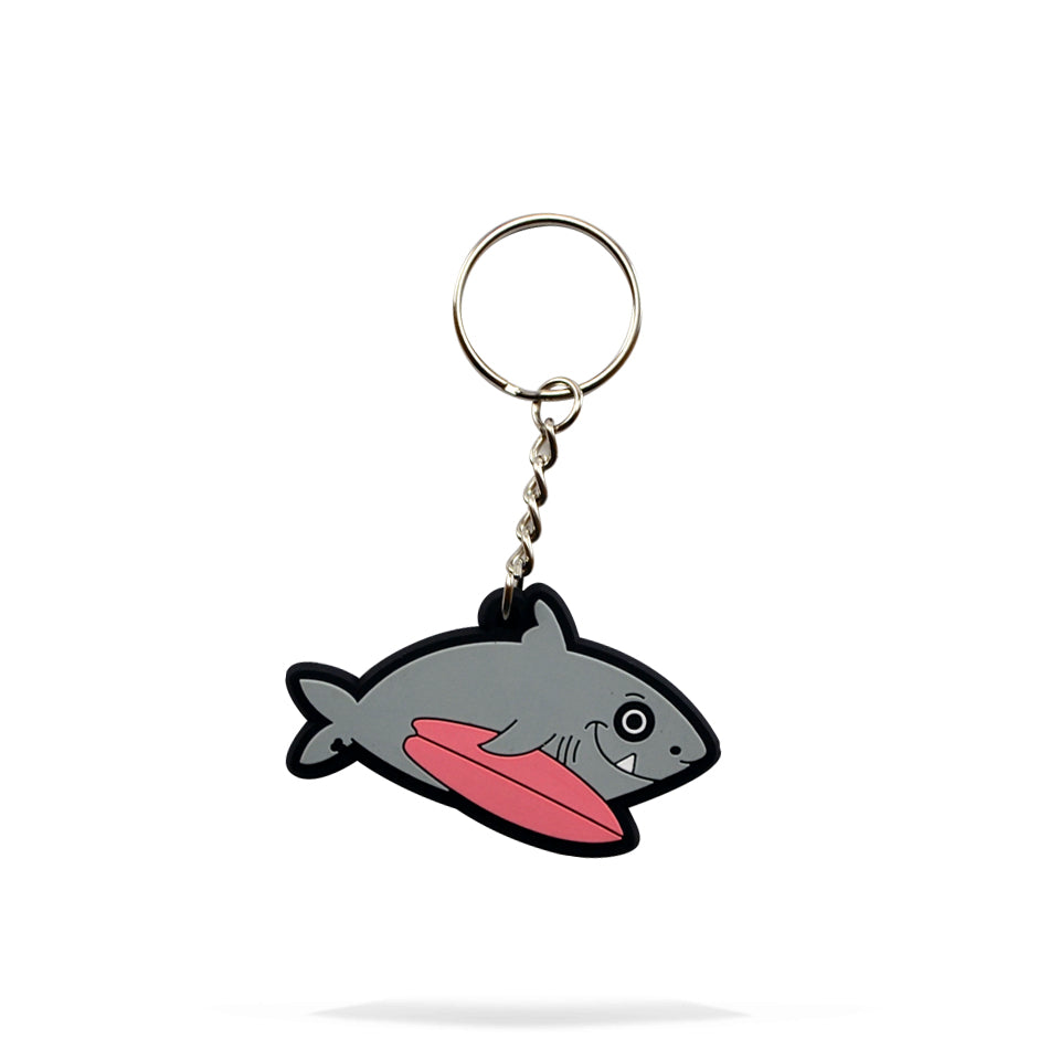 Surf Shark PVC Keychain