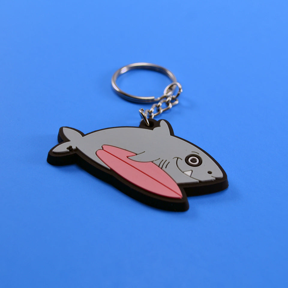 Surf Shark PVC Keychain