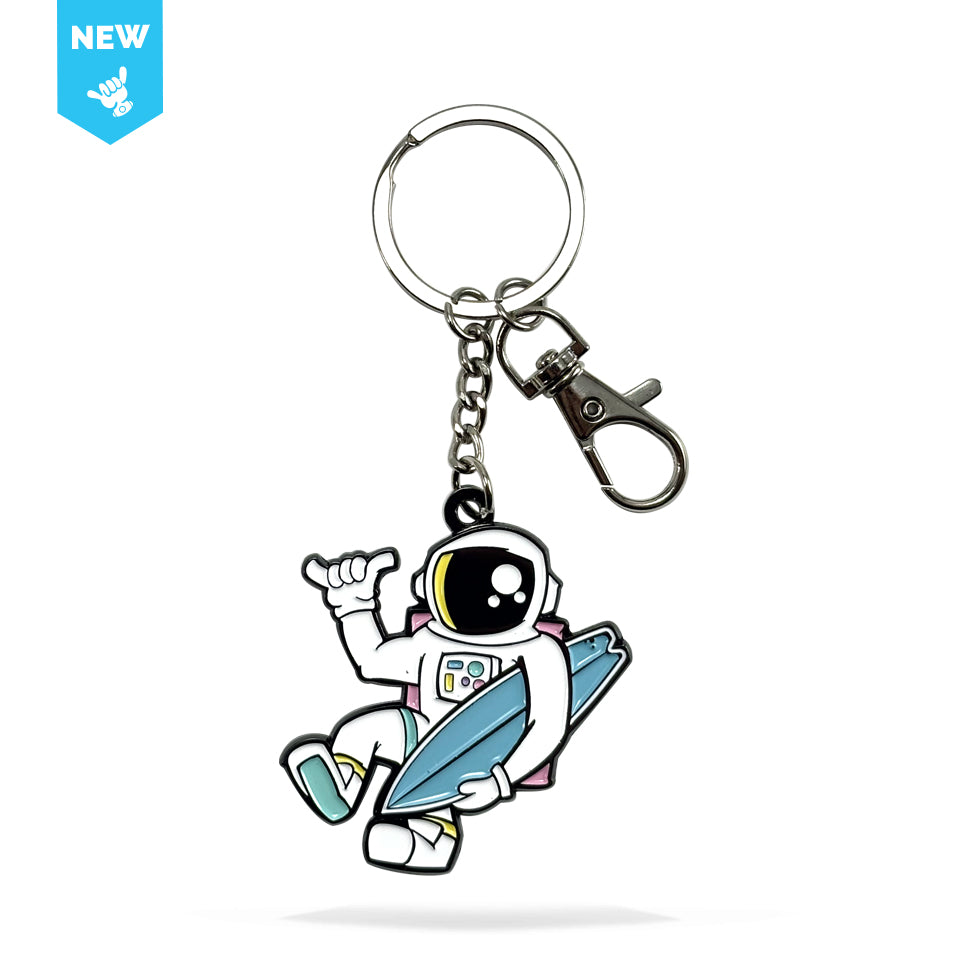 Spaceman Enamel Keychain – Little Box Guy