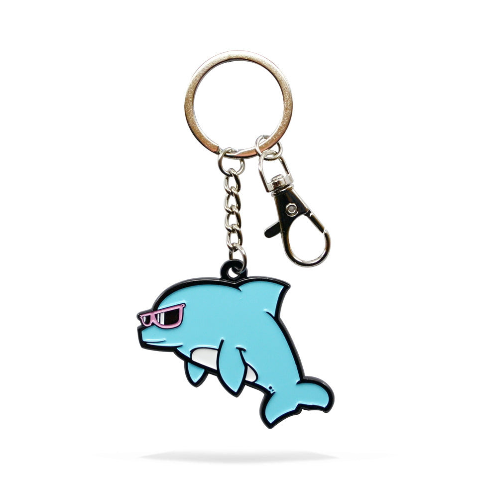Dolphin Enamel Keychain