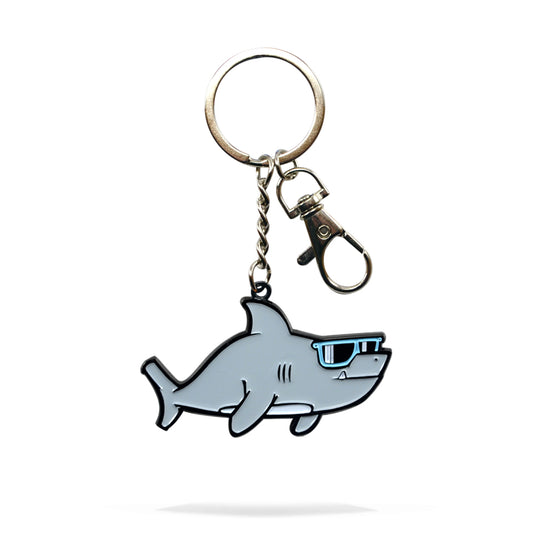 Great White Shark Enamel Keychain