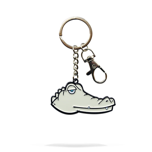 Leucistic Gator Enamel Keychain