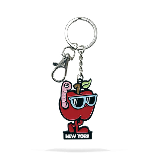 NYC Big Apple Enamel Keychain