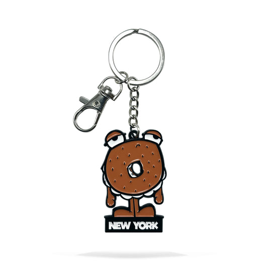 NYC Bagel Enamel Keychain