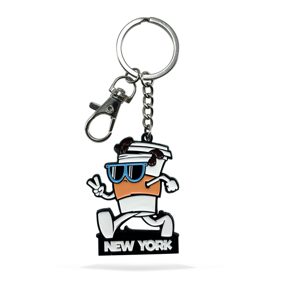 NYC To-Go Coffee Enamel Keychain