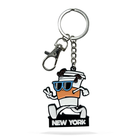 NYC To-Go Coffee Enamel Keychain