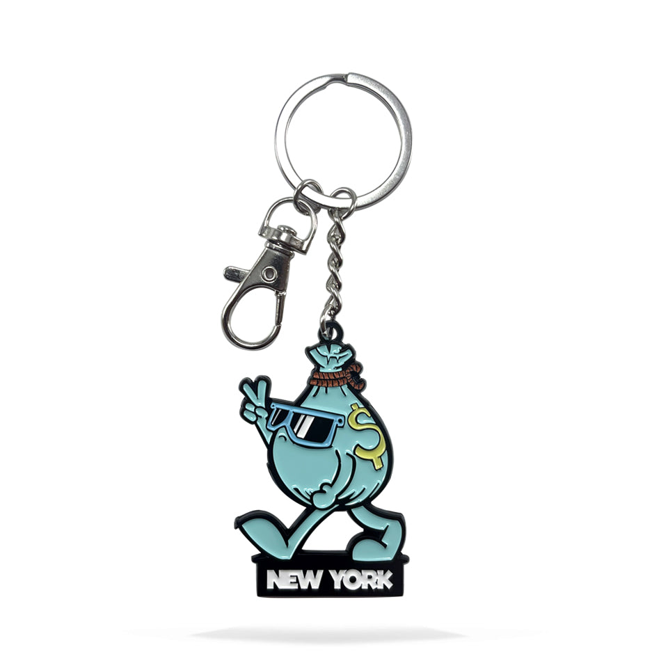 NYC Money bag Enamel Keychain