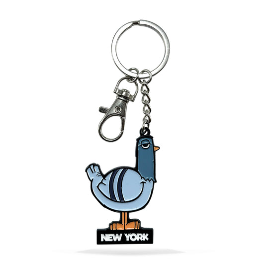 NYC Pigeon Enamel Keychain