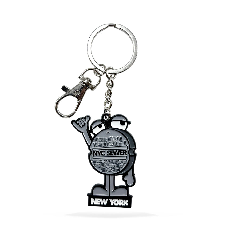 NYC Sewer Cover Enamel Keychain