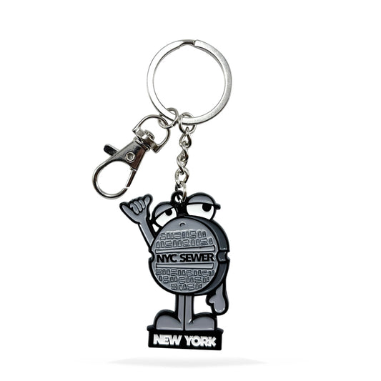NYC Sewer Cover Enamel Keychain