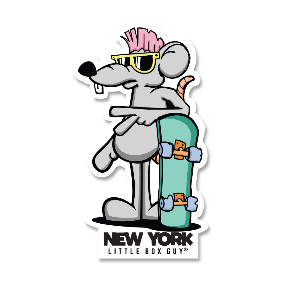 NYC Skater Rat Sticker