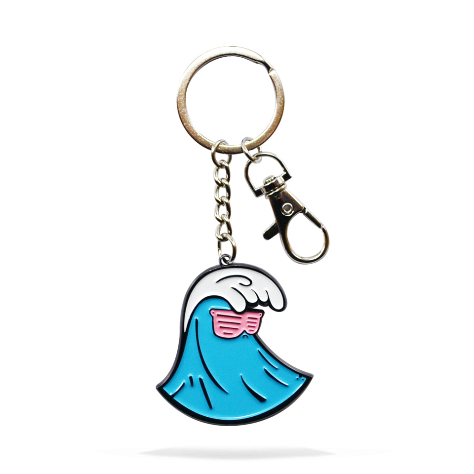 Wave Key Chain Wave Supply Enamel Keychain – Little Box Guy