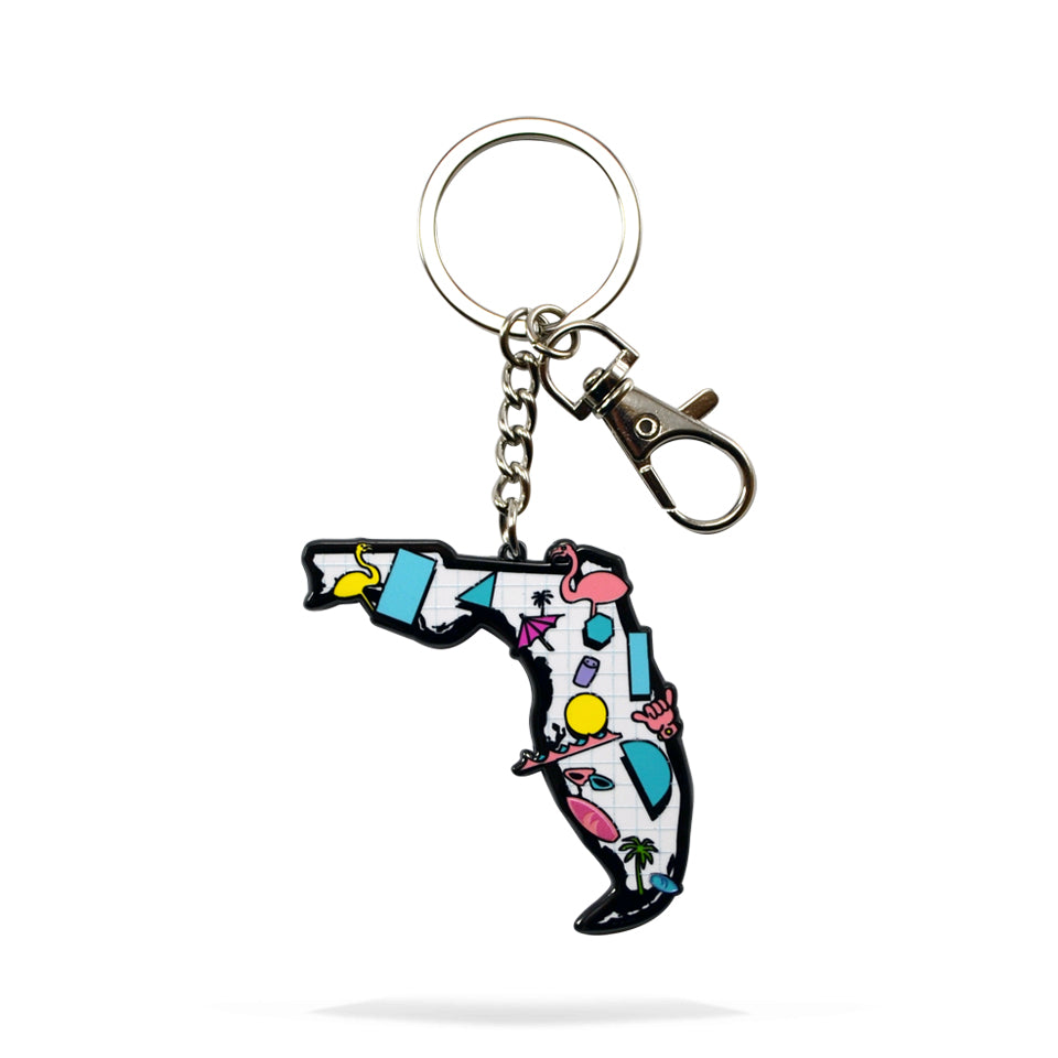 Florida Enamel Keychain