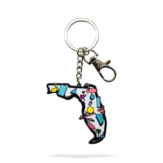 Florida Enamel Keychain