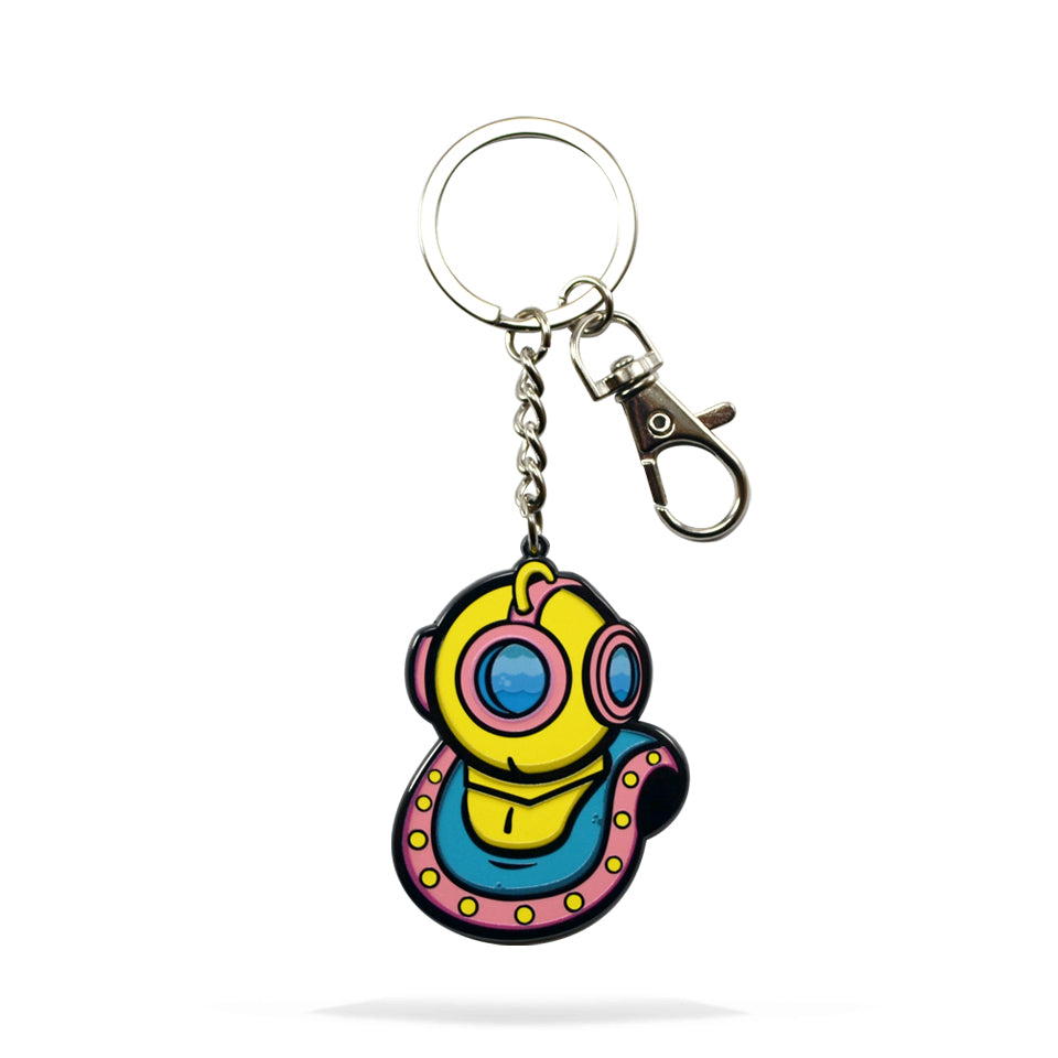 Scuba Enamel Keychain