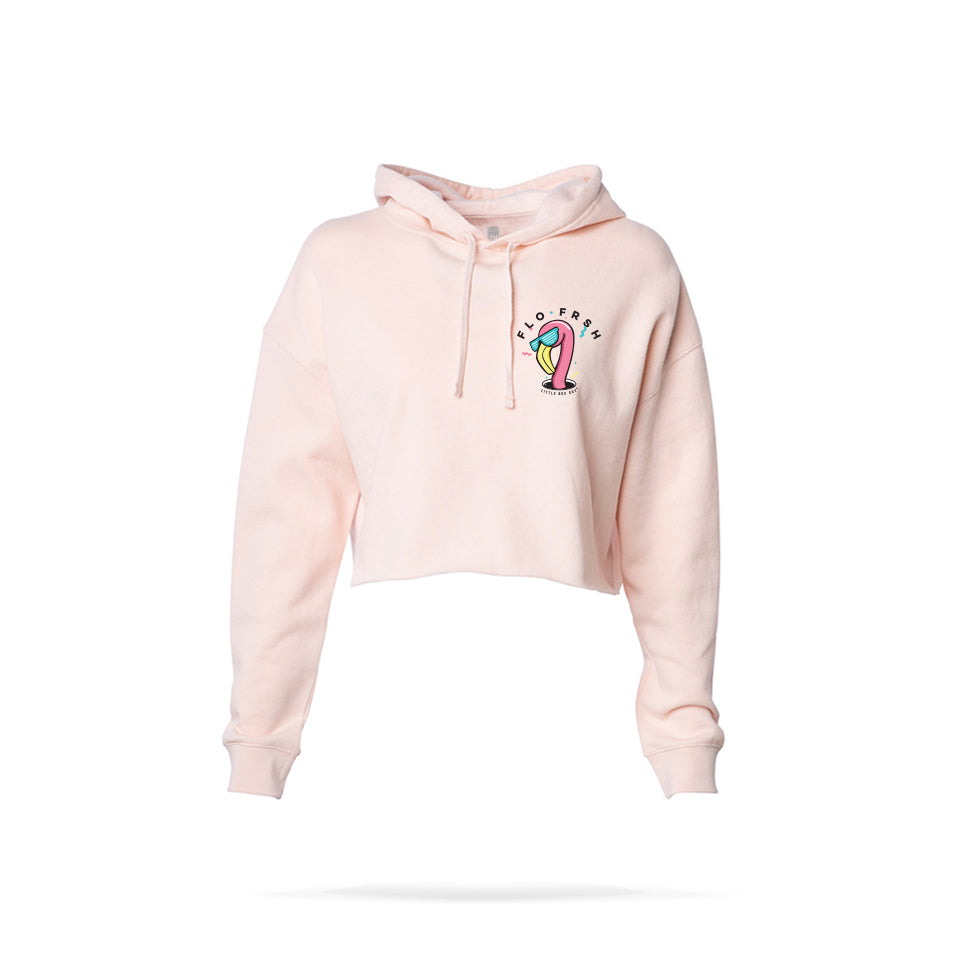 Flamingo 'Hole in One' Cropped Hoodie