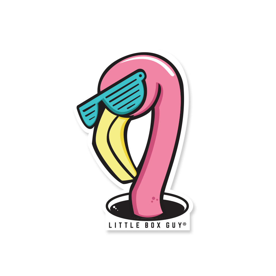 Flamingo 'Hole in One' Sticker