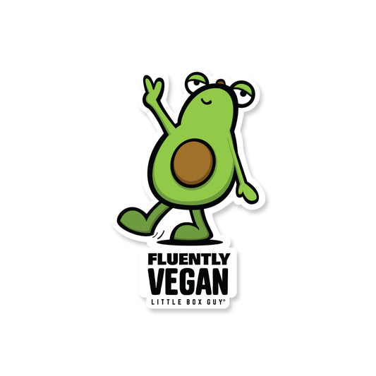 Avocado 'Fluently Vegan' Sticker